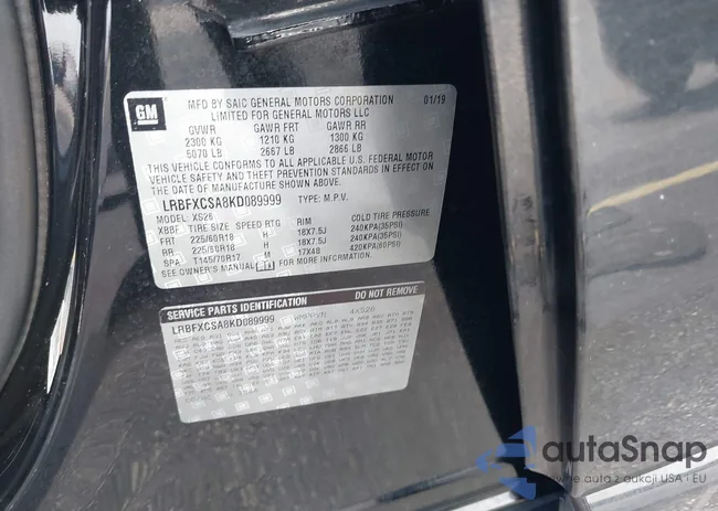 LRBFXCSA8KD089999: 43374545