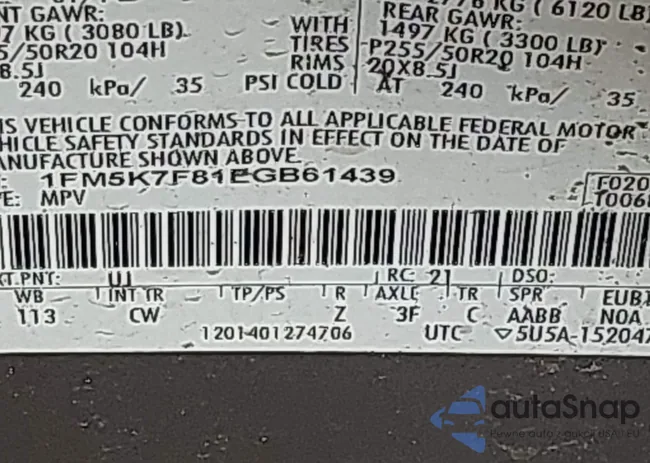 1FM5K7F81EGB61439: 43375683