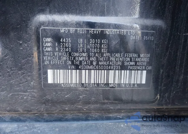 4S3BMBC65D3048235: 43375870