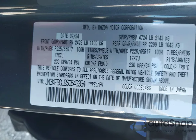 JM3KFBCL9S0543334: 43375969