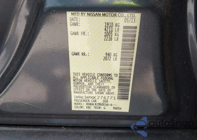 1N4AL3APXDC276771: 43375983