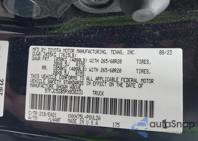 5TFJC5DB5PX038331: 43375993