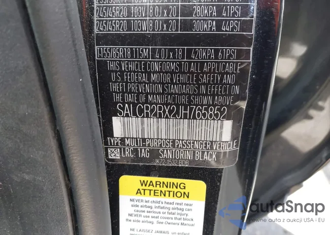 SALCR2RX2JH765852: 43376038