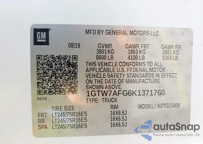 1GTW7AFG6K1371760: 43376063