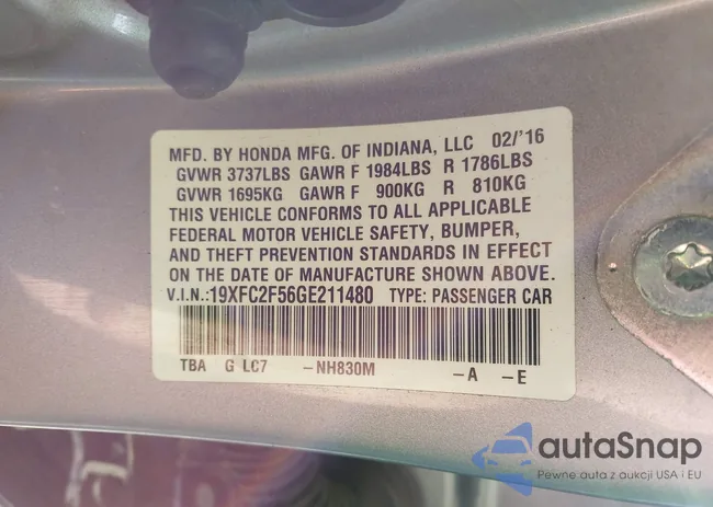 19XFC2F56GE211480: 43376115