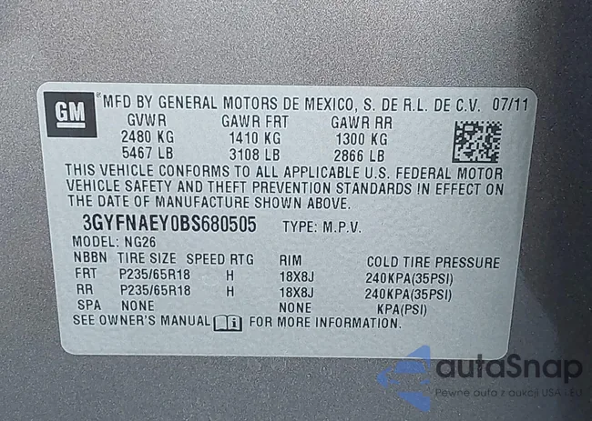 3GYFNAEY0BS680505: 43376121