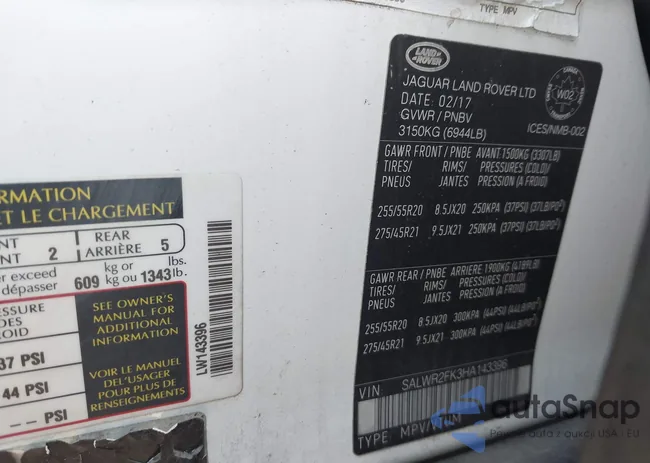 SALWR2FK3HA143396: 43376149