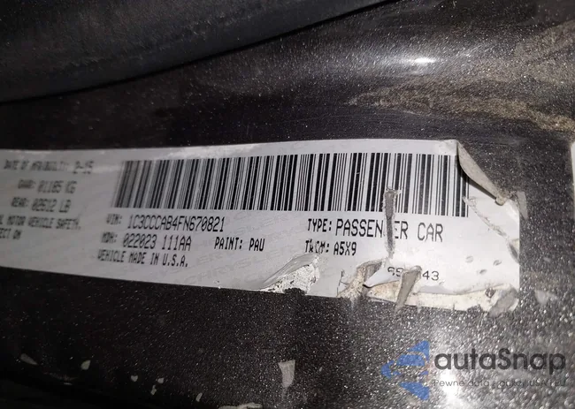 1C3CCCAB4FN670821: 43376243