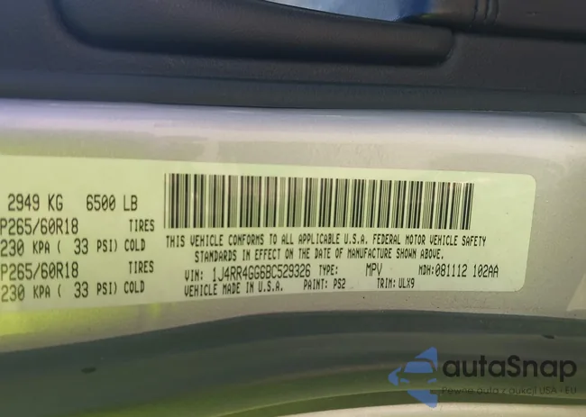 1J4RR4GG6BC529326: 43376245