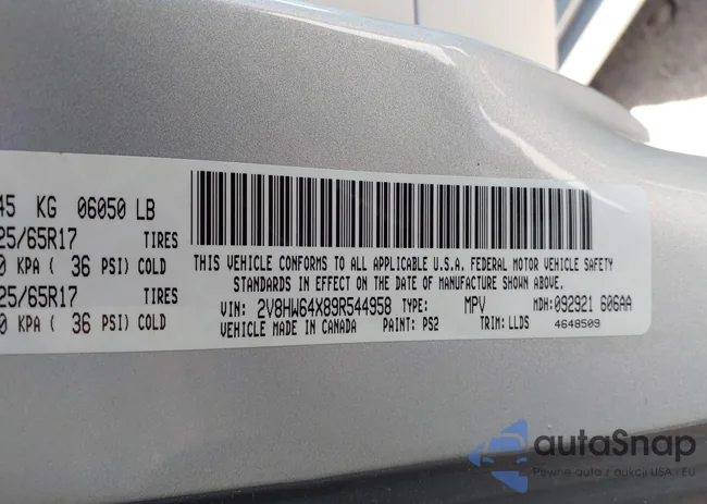 2V8HW64X89R544958: 43375348