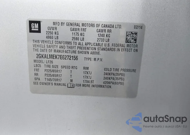 2GKALMEK7E6272156: 43375368