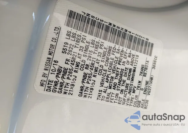 JN8CS1MW8HM412218: 43375400