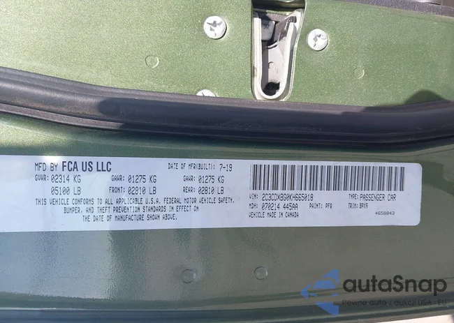 2C3CDXBG0KH665018: 43375450