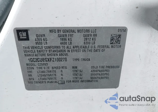 1GC2CUEGXFZ100270: 43375475