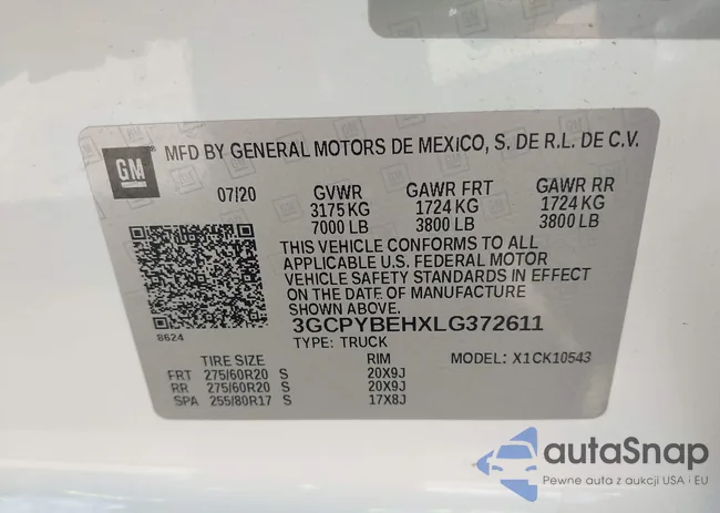 3GCPYBEHXLG372611: 43375486