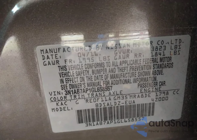 3N1AB7AP1GL658557: 43375498