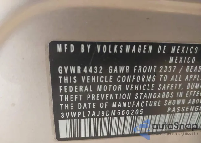 3VWPL7AJ9DM660205: 43375559