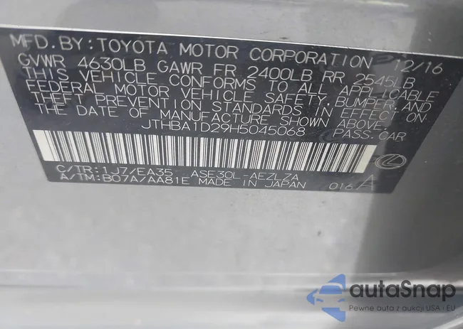 JTHBA1D29H5045068: 43375625