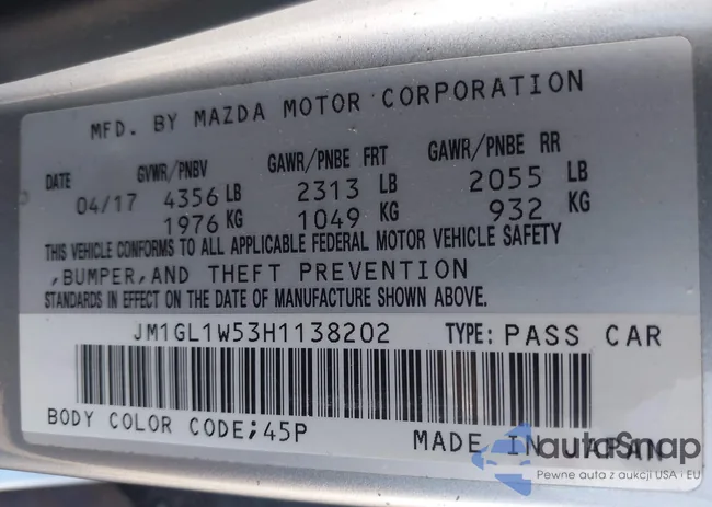 JM1GL1W53H1138202: 43375644