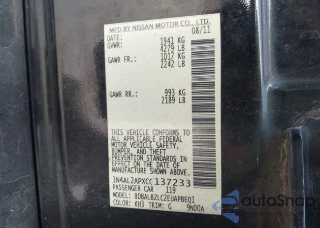 1N4AL2APXCC137233: 43376753