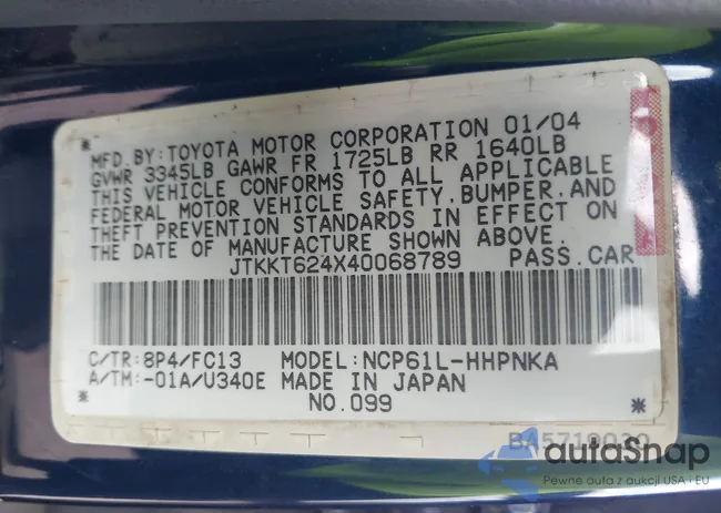 JTKKT624X40068789: 43376772