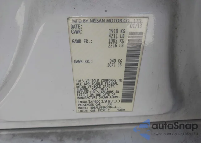 1N4AL3AP6DC198733: 43376786