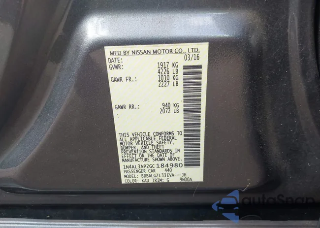 1N4AL3AP2GC184980: 43376348