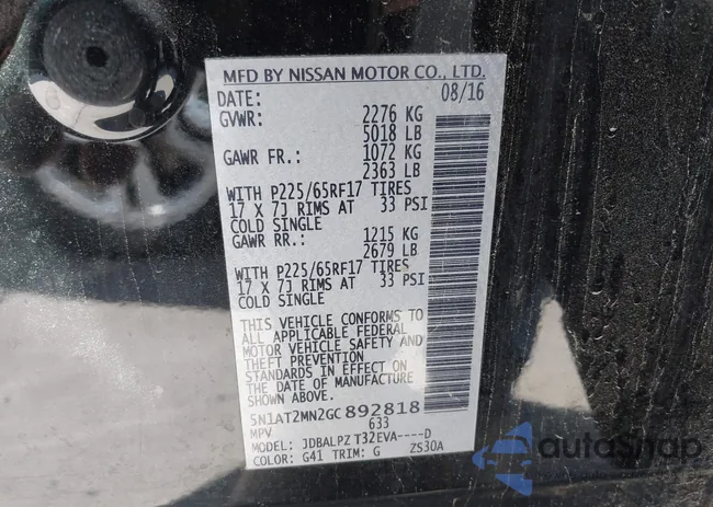 5N1AT2MN2GC892818: 43376522