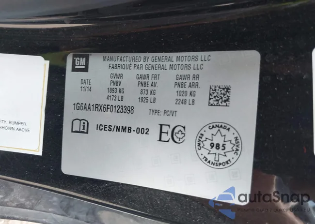 1G6AA1RX6F0123398: 43376556