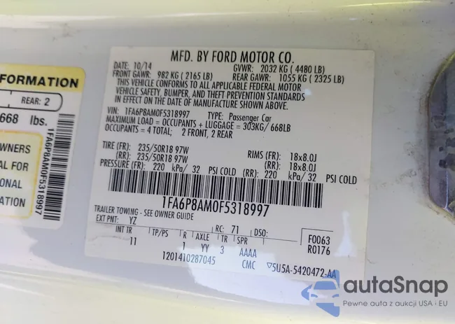 1FA6P8AM0F5318997: 43376587