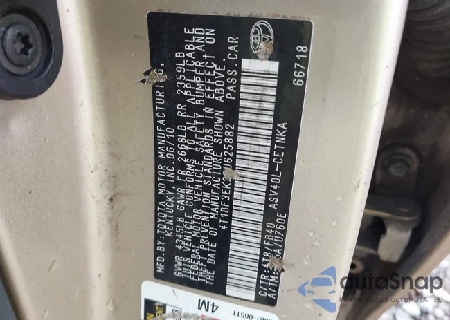 4T1BF3EK2BU625882: 43378015