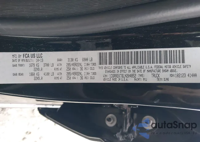 1C6RREKT6LN204852: 43378086