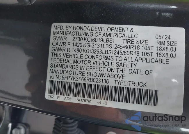 5FPYK3F66RB023136: 43377271