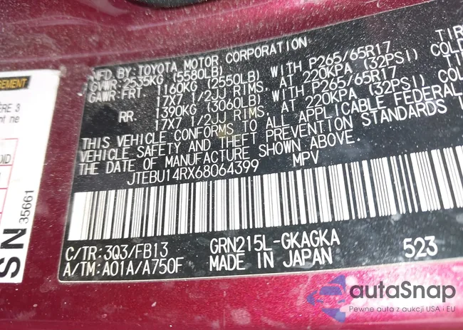 JTEBU14RX68064399: 43377288