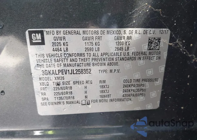 3GKALPEV1JL258352: 43377369