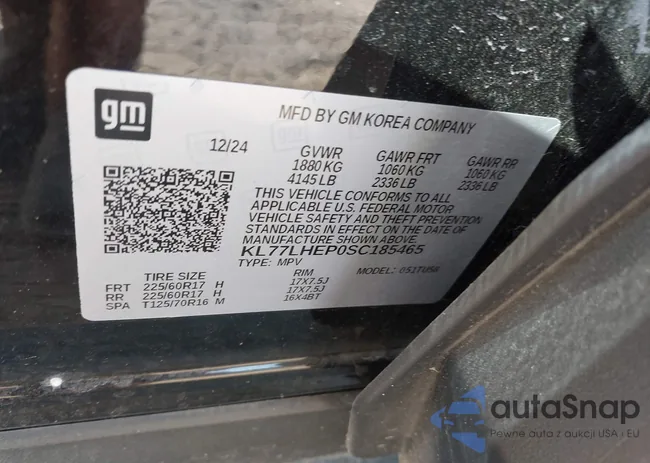 KL77LHEP0SC185465: 43377415