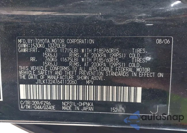 JTLKT324764112060: 43377641