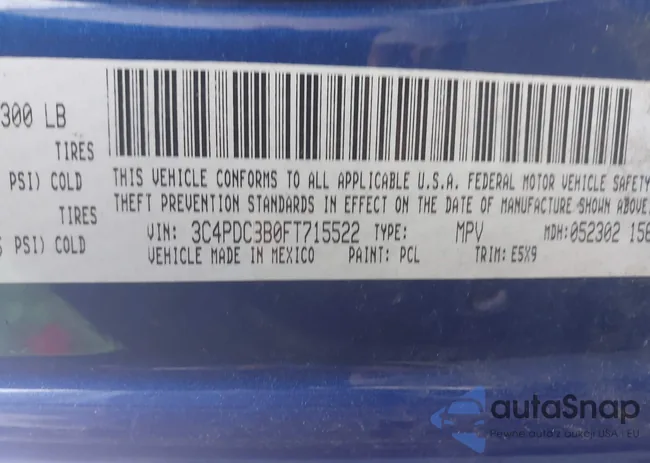 3C4PDCBB0FT715522: 43378877