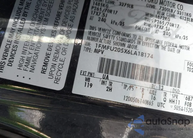 1FMFU205X6LA18174: 43378986