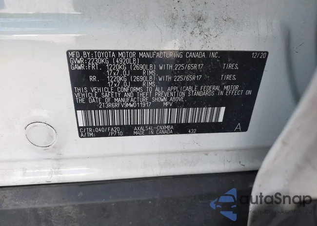 2T3R6RFV9MW011917: 43378995