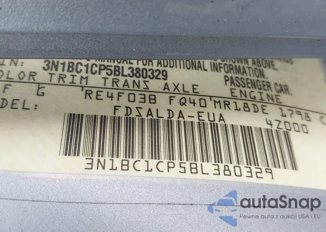 3N1BC1CP5BL380329: 43378315