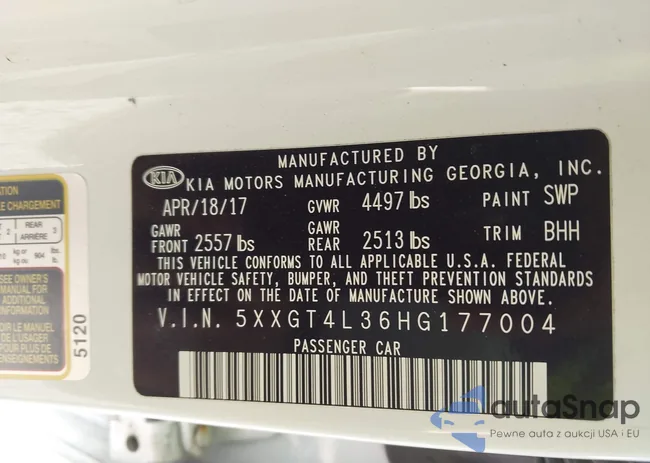 5XXGT4L36HG177004: 43378358