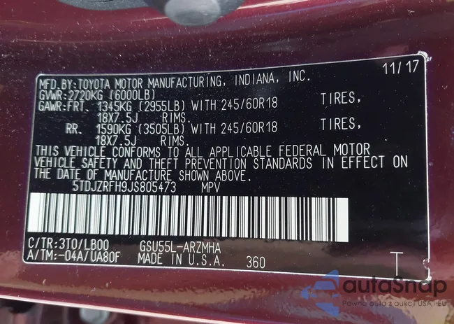 5TDJZRFH9JS805473: 43378466