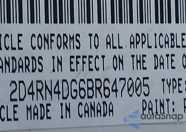 2D4RN4DG6BR647005: 43378521