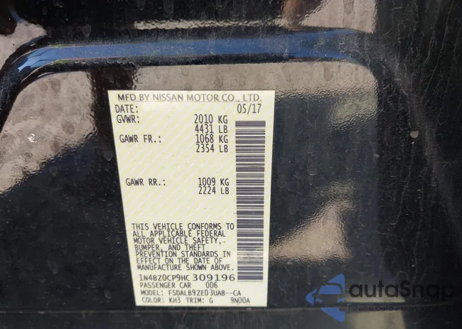 1N4BZ0CP9HC309196: 43378586