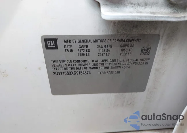 2G1115S3XG9154374: 43378628