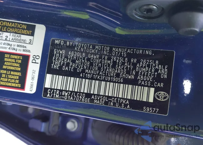 4T1BF1FK3FU919056: 43379703