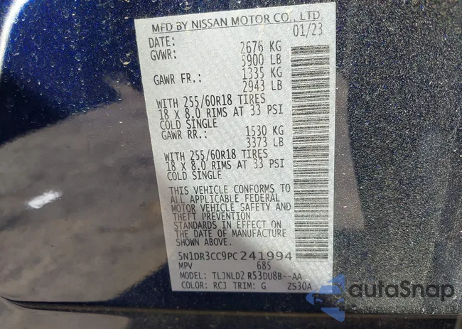 5N1DR3CC9PC241994: 43379713