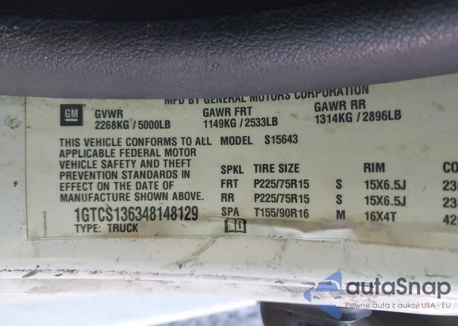 1GTCS136348148129: 43379784