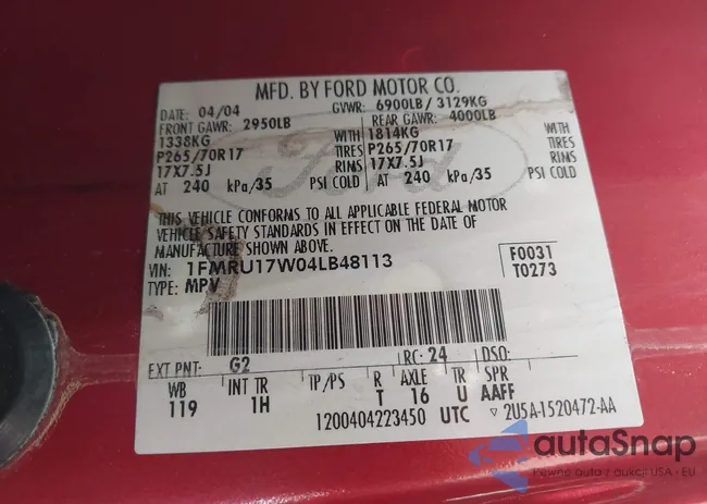 1FMRU17W04LB48113: 43379870